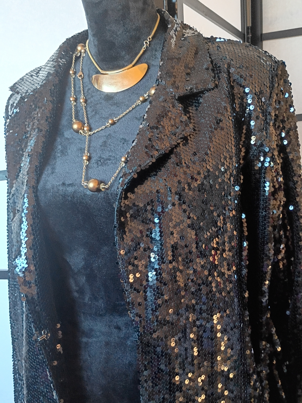 Black Sequin Blazer - Picture 5 of 5
